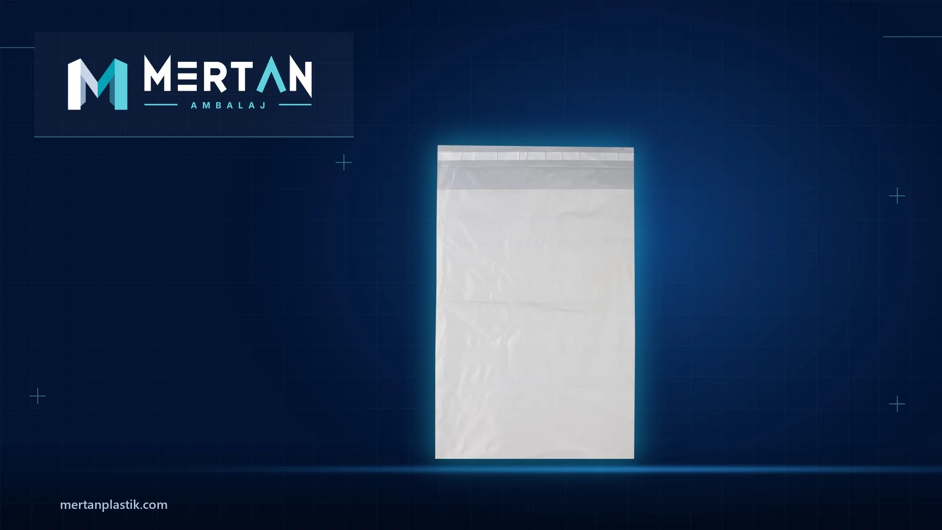 كيس شحن أبيض سادة ذاتي اللصق من إنتاج Mertan للتغليف