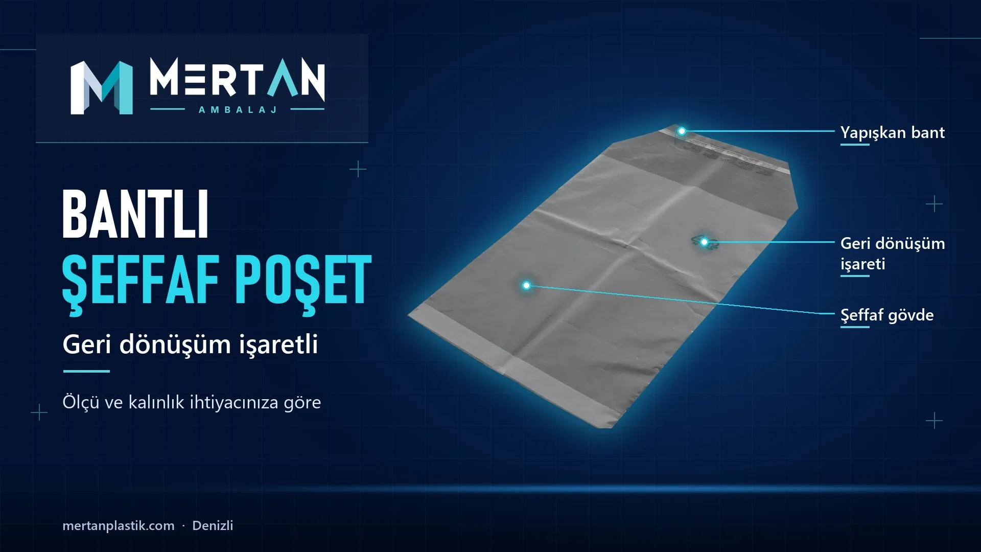 geri dönüşüm işaretli bantlı poşet, Mertan Ambalaj üretimi