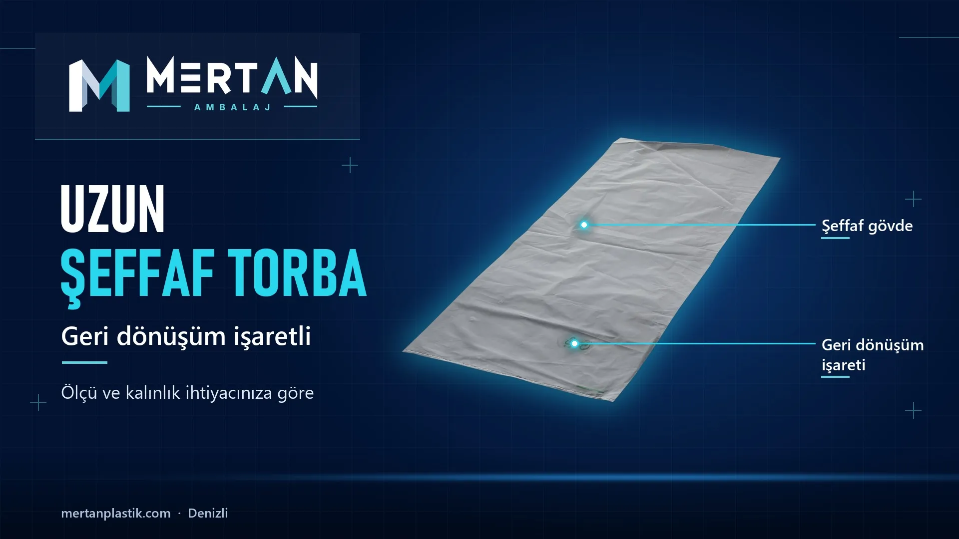 geri dönüşüm işaretli uzun torba, Mertan Ambalaj üretimi