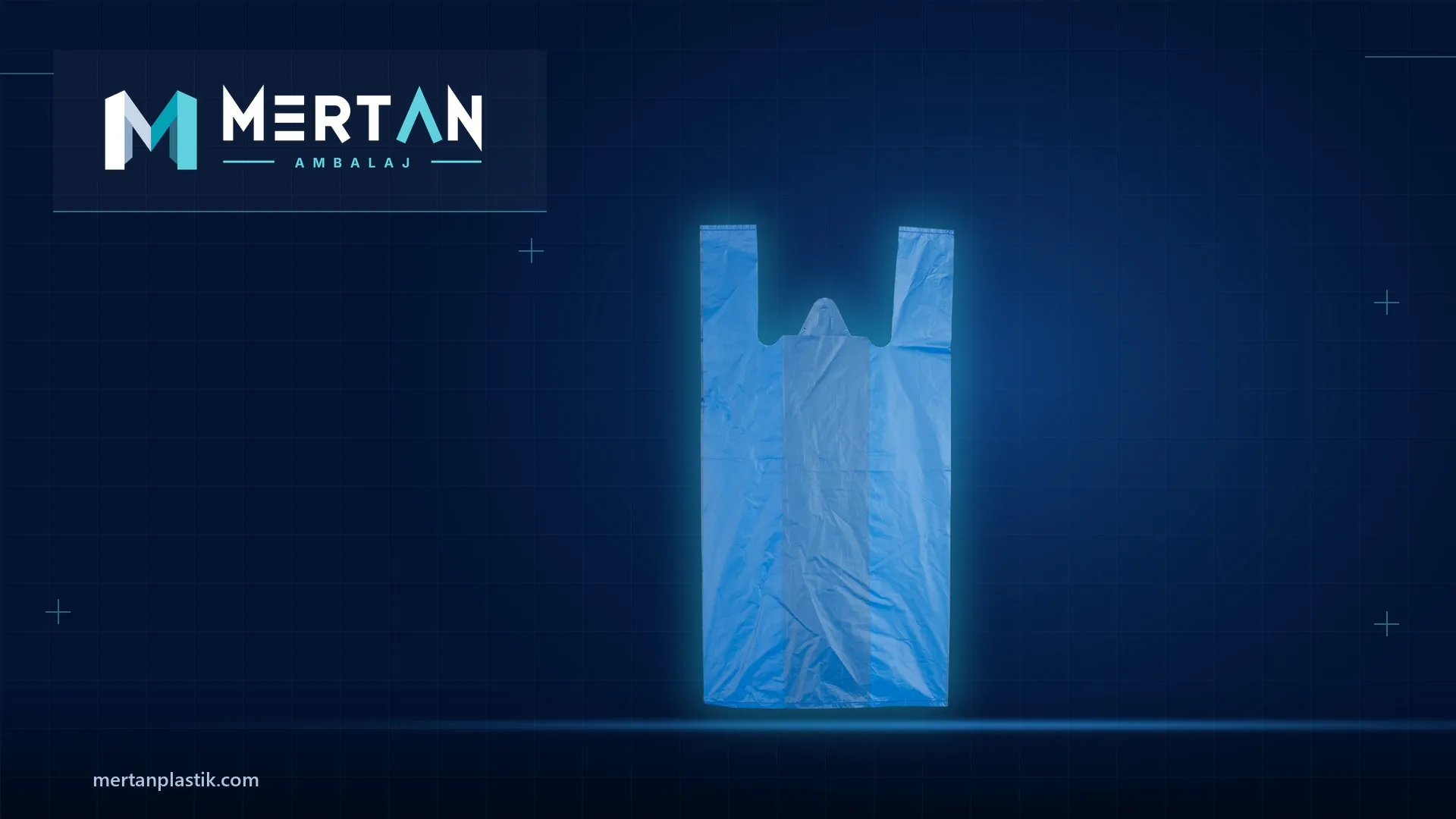 كيس علاقة أزرق مع فتحة تعليق من إنتاج Mertan للتغليف