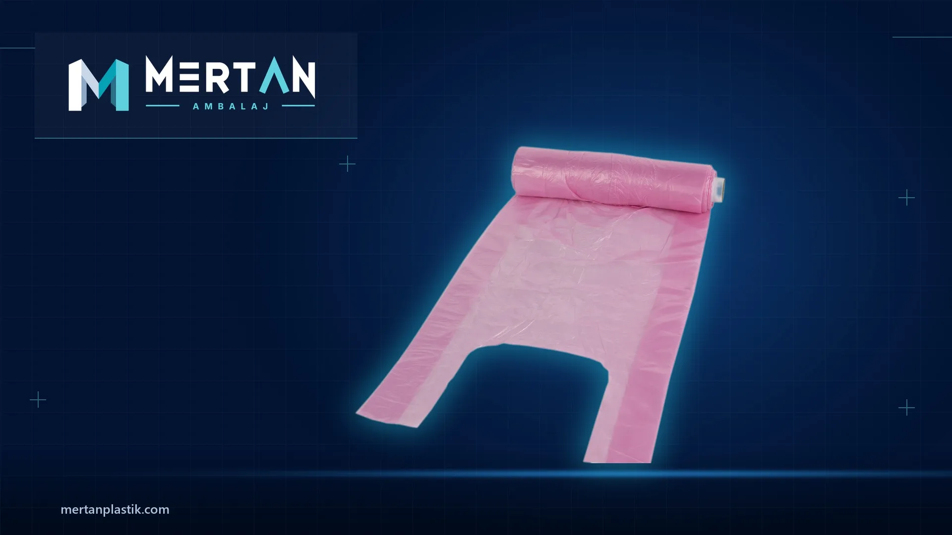 أكياس علاقة وردية على رول من إنتاج Mertan للتغليف