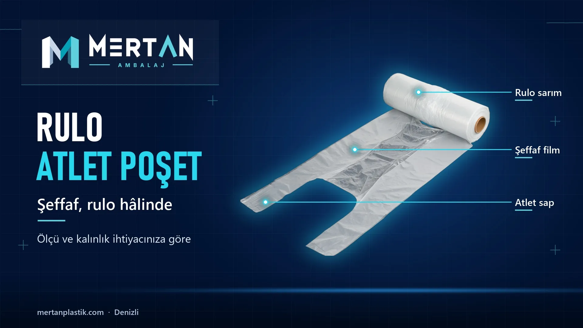 şeffaf rulo atlet poşet, Mertan Ambalaj üretimi