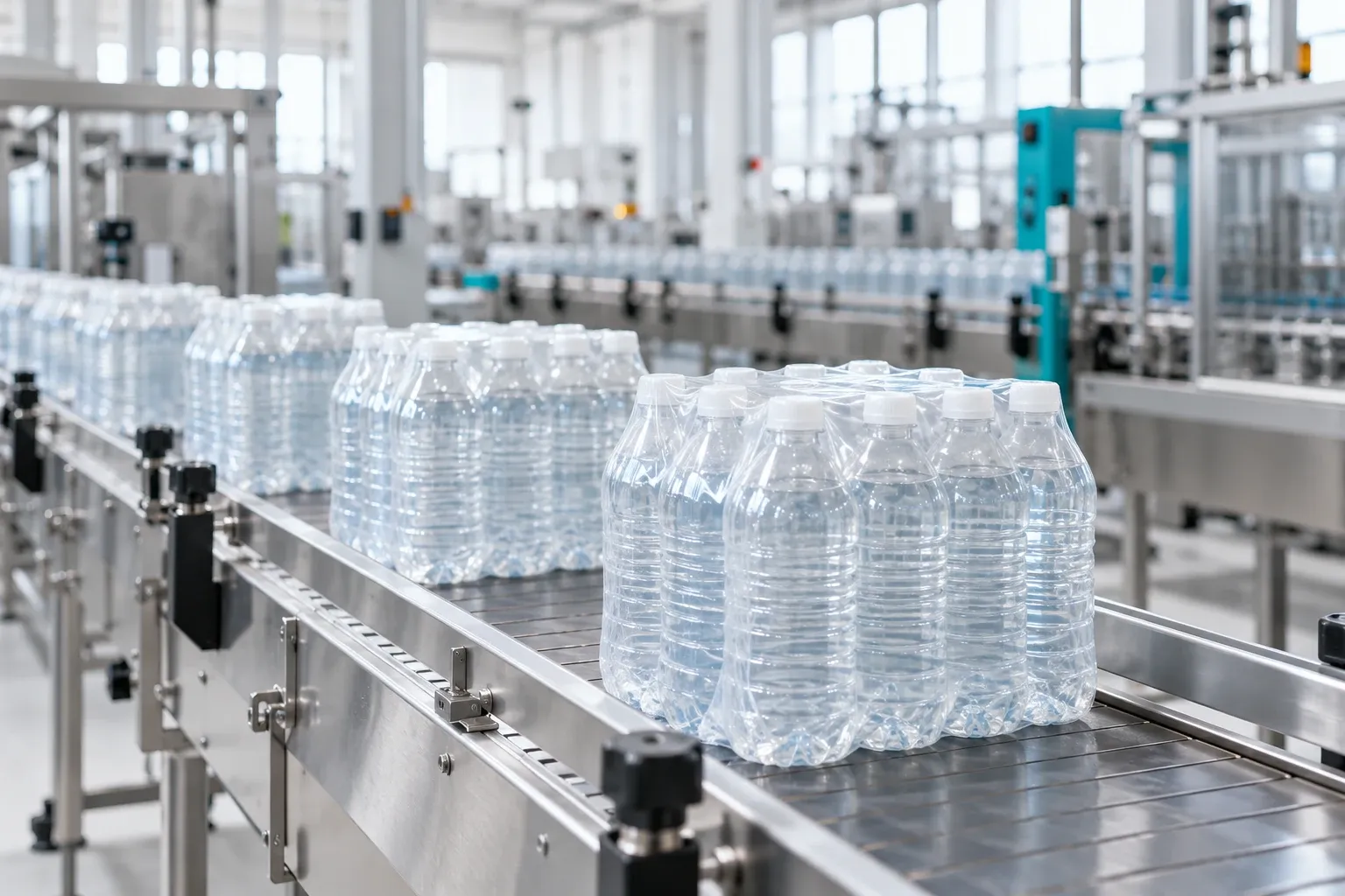 Products being packed in the Food and beverage industry